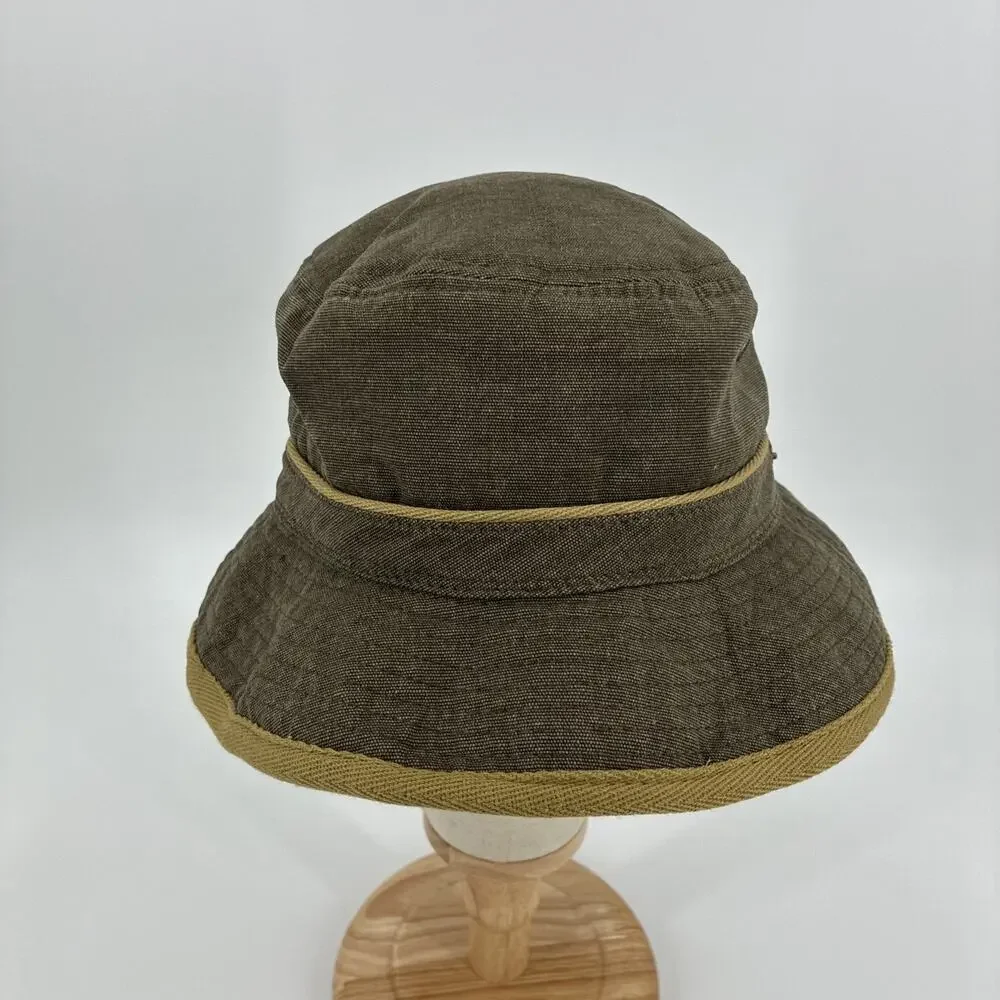 Stetson Oxford Bucket Hat XL Brown Beige Canvas Safari Outdoor Fishing Hiking